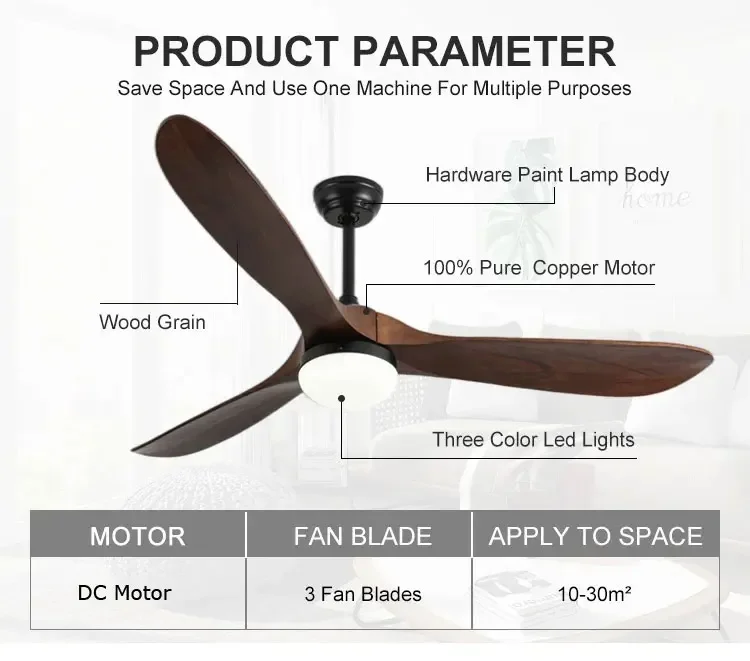 Luxury Wooden Ceiling Fan Light 4
