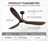 Luxury Natural Wooden Ceiling Fan Home Decorative Pendant Fan With Lamp Reversible Motor Suitable for Summer and Winter 4