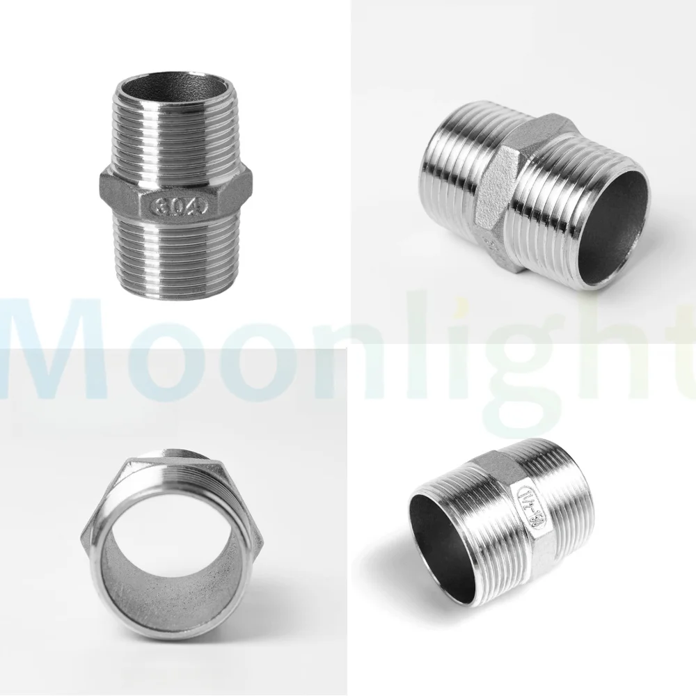 六角ニップルユニオン 304 ステンレス鋼パイプ継手コネクタ