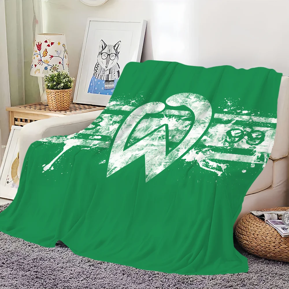 comfort warm w-Werders soft plush blanket logo for design sofa living fashion room office bedroom travel Flannel b-Bremens gift 3