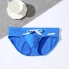 Men's Swimming Trunk Youth Fashion Low Waist Elastic Comfy Tie Up Bulge Pouch Quick Dry Sportswear Hot Spring Beach Board Shorts 1