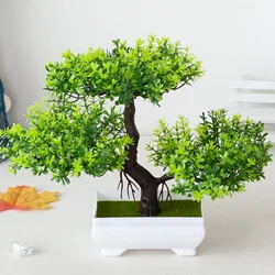 Elegant Miniature Artificial Bonsai Tree Ornament (Green A)