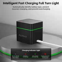 PUJIMAX 4/8/12 Slot AA 4255mWh Smart Charging Compartment   1.5V Lithium Battery Rechargeable Charger Set Large Capacity 4