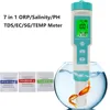 7 in 1 ORP Salinity PH TDS EC SG TEMP Meter Monitor Water Quality Detector for Drinking Water Swimming Pool Aquarium Backlight 1