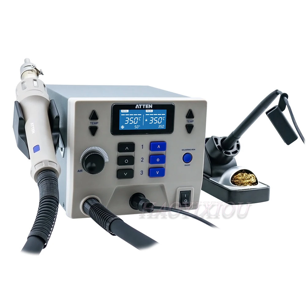 ATTEN ST-8902D 8602D 2in1 Digital BGA Rework Station 1300W Hot Air Gun 90W  Soldering Iron Solder Station Welding Tool 862D - AliExpress