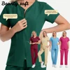 New Zipper Scrub sets Medical Uniform Beauty salon work uniforms hospital clinic Doctor Surgery Suit Short sleeve Nurse Workwear