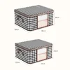 50/75L Large Capacity Clothes Quilt Storage Bag Non-woven Fabric Closet Organizer Dust-proof Moisture-proof Household Packaging 6