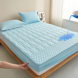 Premium Waterproof Quilted Mattress Protector - Jacquard Design, Antibacterial & Hypoallergenic - Queen (SMfscl - 05)