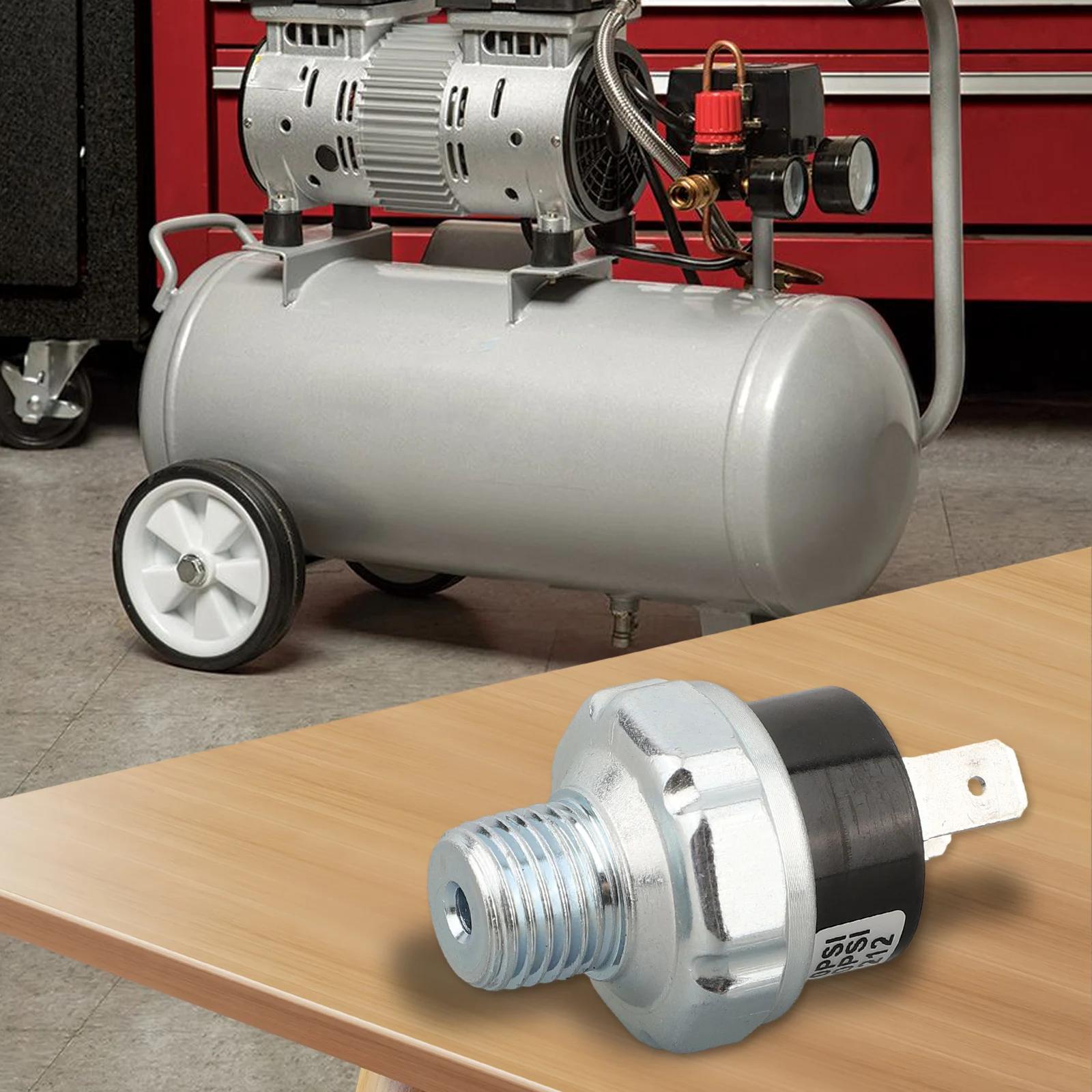 70-100/90-120PSI 110-140PSI 공기 압축기 압력 스위치 1/4 NPT 12V/24V 공기 탱크 용 알루미늄 합금 스위치 제어 120-150PS