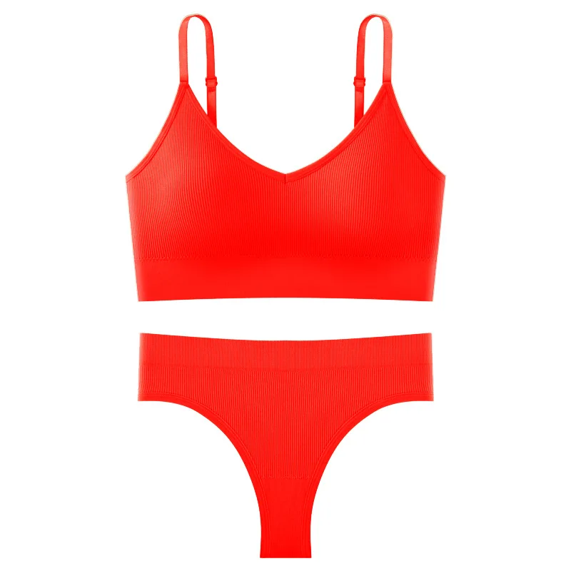 Sexy Bra Set Push Up Crop Tops Seamless Bras G-String Panties Women Beauty Back Brassiere Low Wasit Thong Lingerie Underwear Kit women lingerie set sexy bra set women underwear set