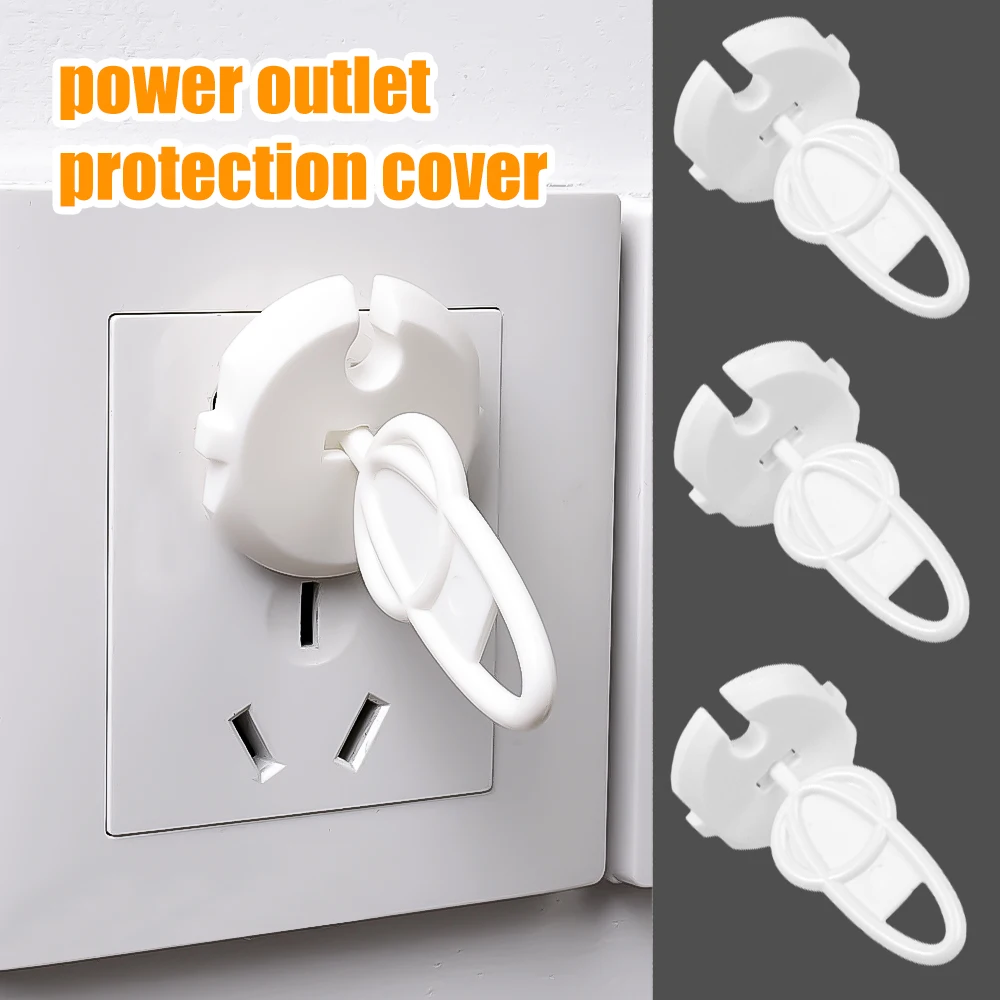 Key Socket Power Protective Covers Power Switch Safety Protective Outlet Guard Locks Anti Electric Kids Safety Supplies 1-10pcs