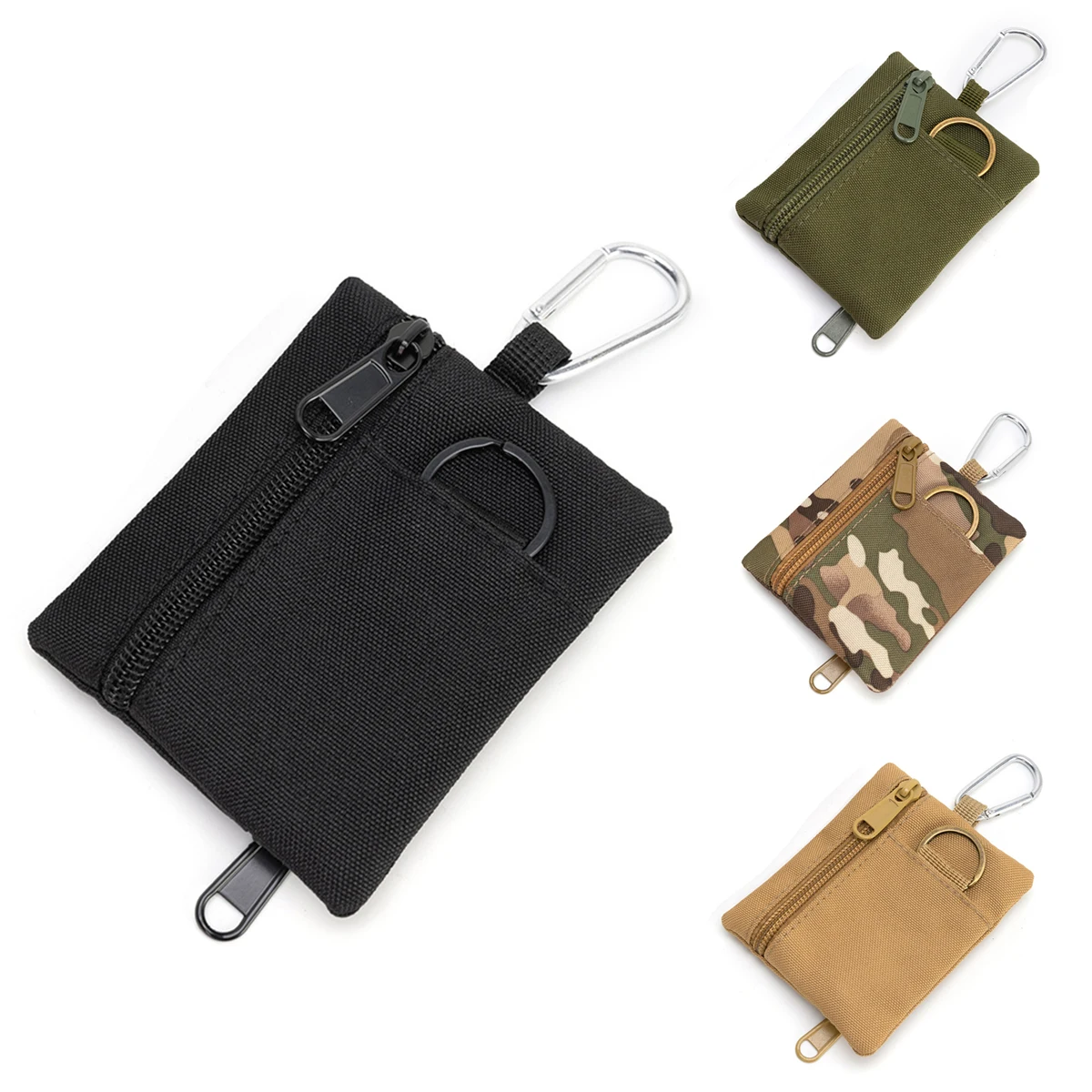Men's Coin Purse coin purse Card Holder Canvas Small Wallet Outdoor Sports Storage Bag Small Hanging Bag Wallet Key Mini Sports Bag-LJX