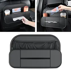 High Capacity Adjustable Multi-Use PU Leather Car Storage Organizer (24x38cm)