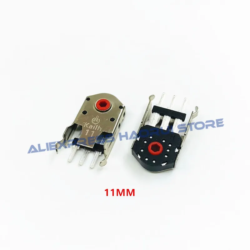 5Pcs Kailh 5/7/8/9/10/11mm Rotary Mouse Scroll Wheel Encoder 1.74mm hole mark 15-30g for PC Mouse alps encoder dust-free decoder