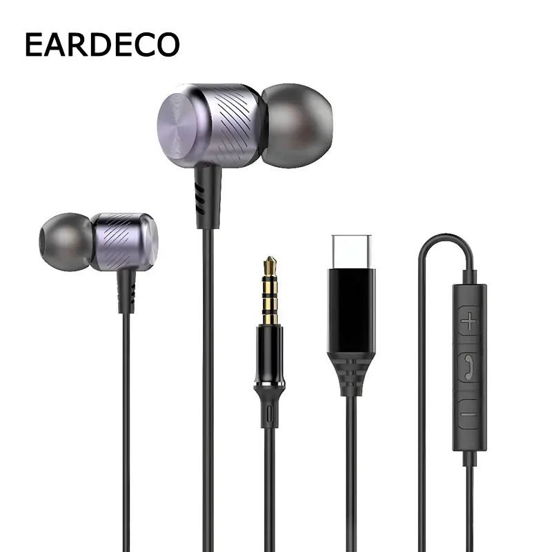 EARDECO Bass Wired Headphones with Metal Stereo Sound