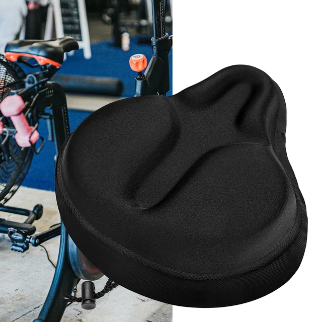 Pence & Moon Cuscino Coprisella Bici In Gel – 41 Mm Di Morbidezza – Con Copertura Impermeabile – Antiscivolo – 27x18 Cm