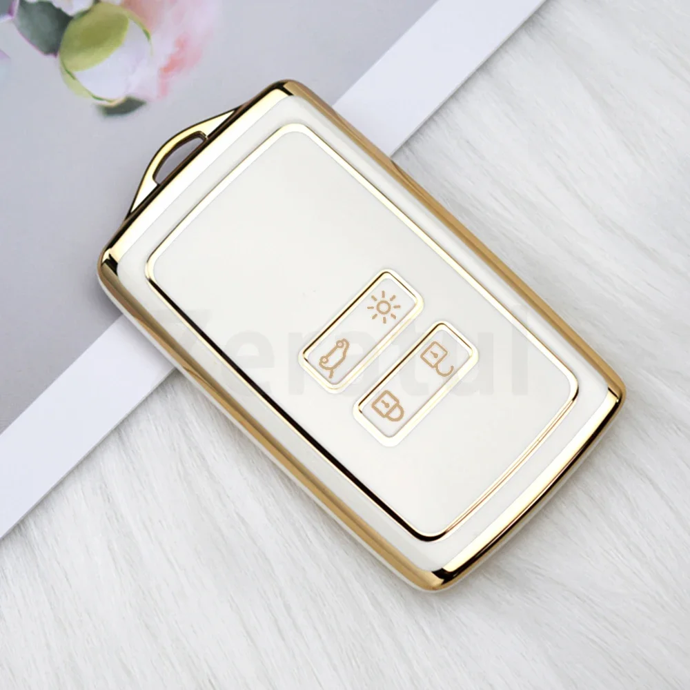 TPU Shell Fob Holder Car Card Key Case Cover for Renault Espace 5 Kadjar Koleos Captur Megane 4 Talisman Arkana Dacia Sandero