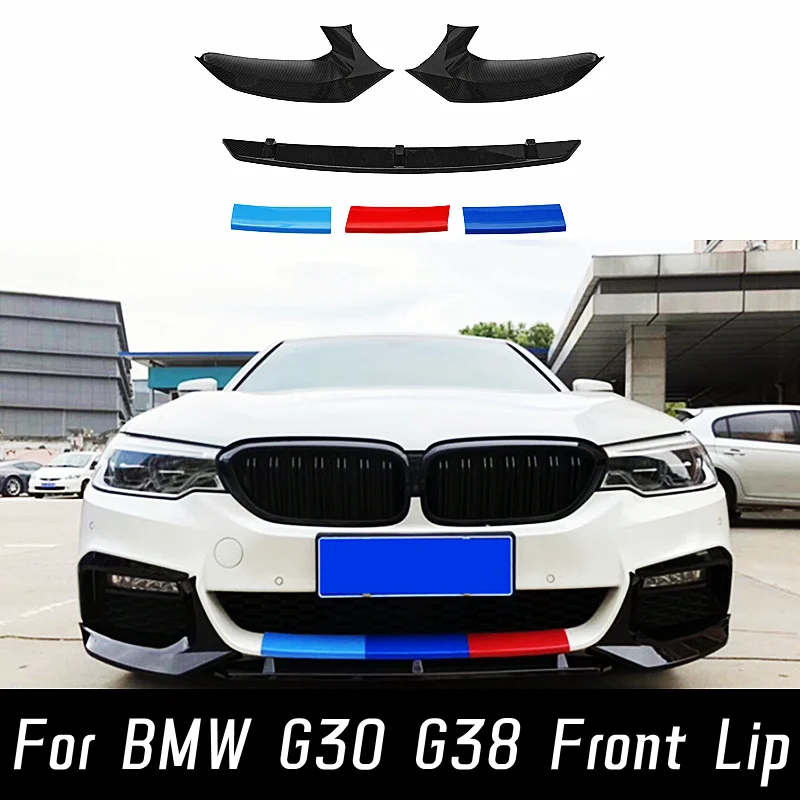 

Car Front Bumper Splitter Lip Chin Spoiler Body Kit Diffuser Protector Guard For 2018-2020 BMW 5 Series G30 G38 Exterior Tuning