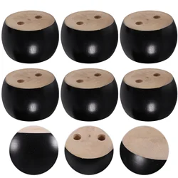 6 Pcs Buns Solid Wood Sofa Legs Bed Risers Feet Chair Furniture Couch Replacement for