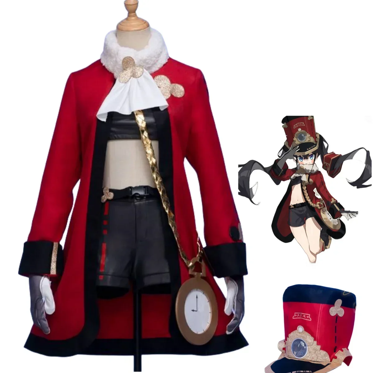 

Honkai Star Rail Pom-Pom Personification Cosplay Costume Train Manager Suit Uniforms Halloween Pom Unisex Cute Cosplay Outfit