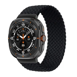 Braided Solo Loop Sport Nylon Strap - L (Black)
