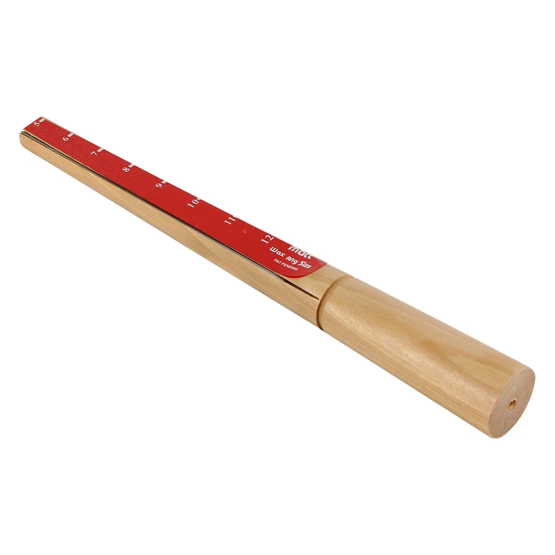 Wood Wax Calving Ring Mandrel Wax Tube Ring Ream Hole Filer Carving Ring Size Measuring Making Stick
