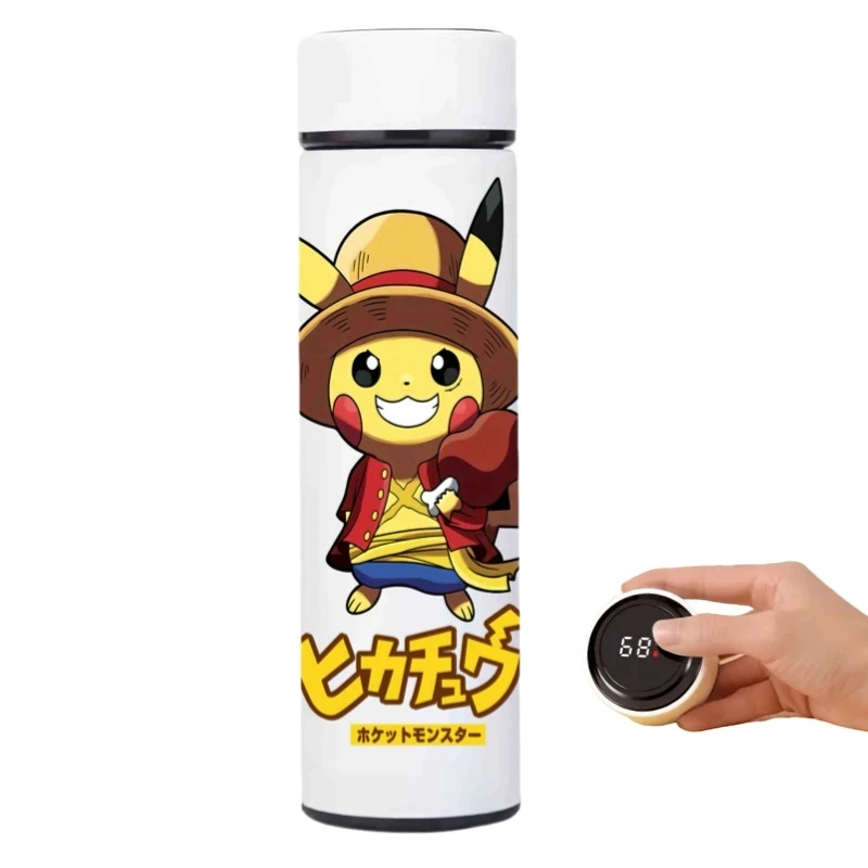 Anime Pokemon Thermos Cups Pikachu Thermo Bottle Cup Smart