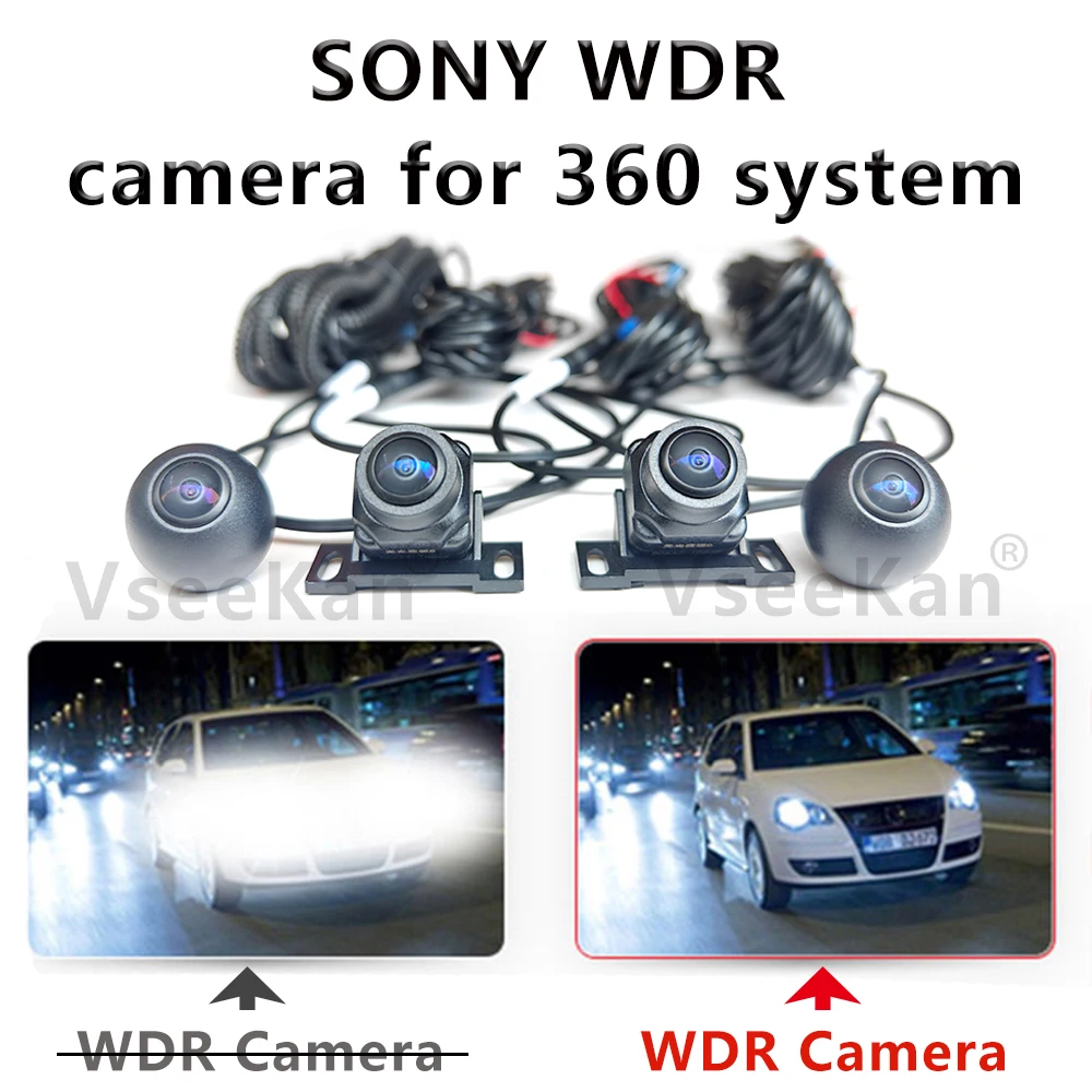 Автомобильная панорамная камера Sony WDR 360 P AHD, ночное видение, 4 камеры для системы Android, радио, мультимедийный плеер