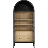 Modway Nolan Modern Farmhouse 71" Tall Arched Storage Display Cabinet in Black Oak Wood Grain 6