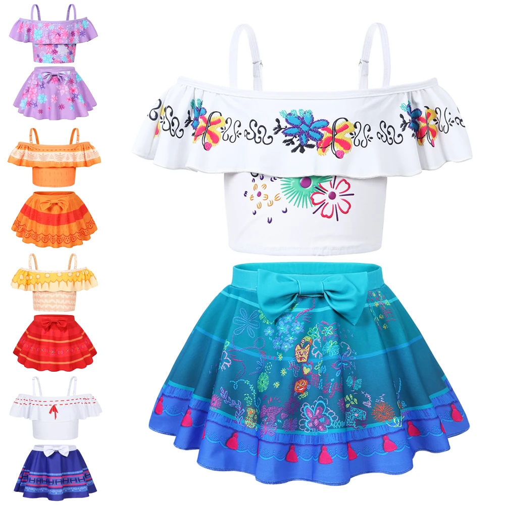 Jurepecia Costumi Da Bagno Per Ragazze 2 Pezzi Costume Da Bagno Mirabel Lsabella Bikini Hertz Tankini Madrigal Family Adventure Swimwear