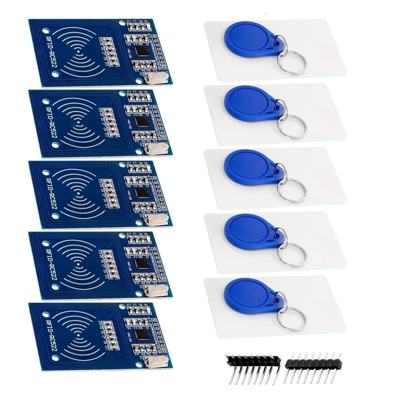 

RISE-RFID Kit RC522 With Reader, Chip And Card 13.56 Mhz SPI Compatible With For Arduino And For Raspberry Pi