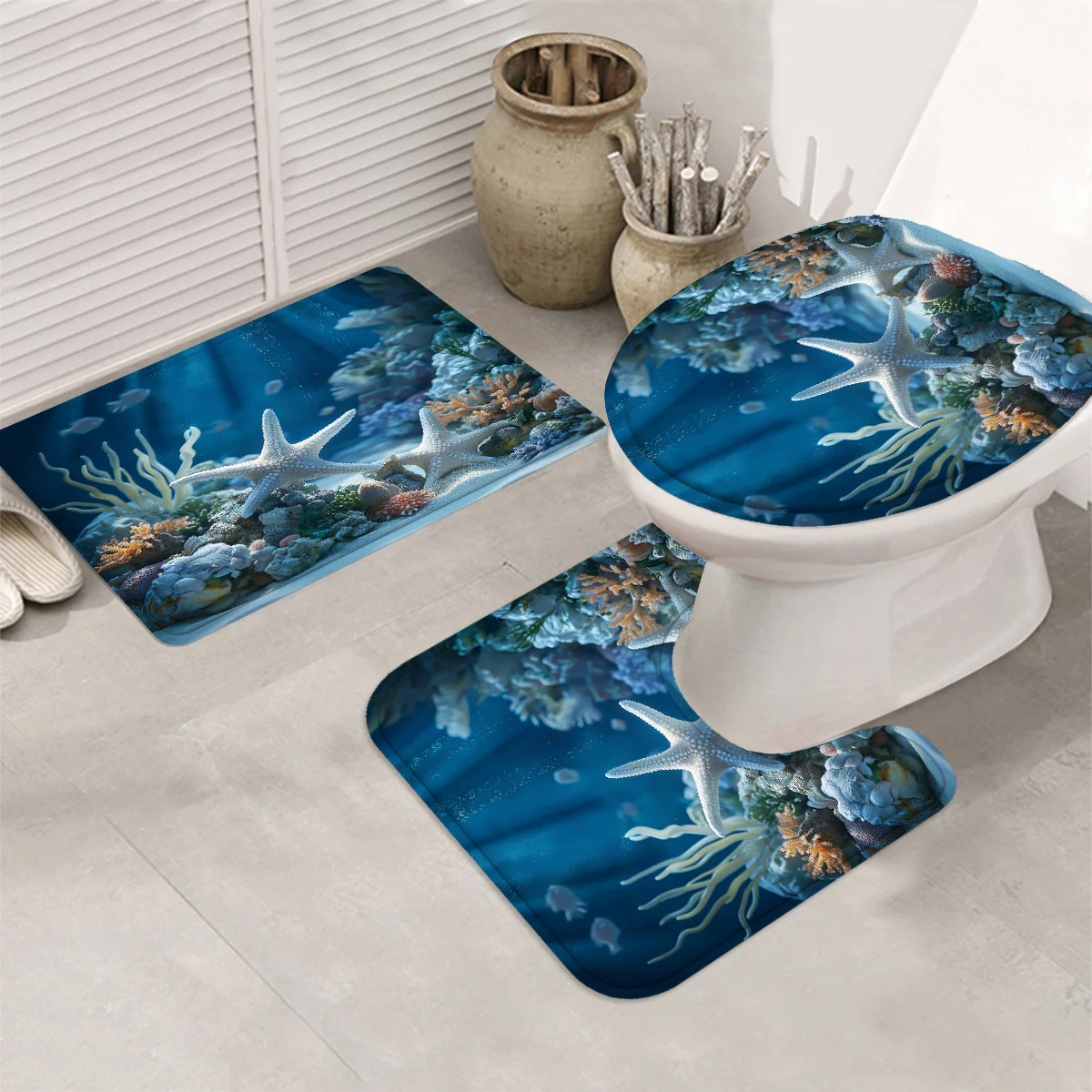 Ocean Bathroom Set – 4-Piece 4