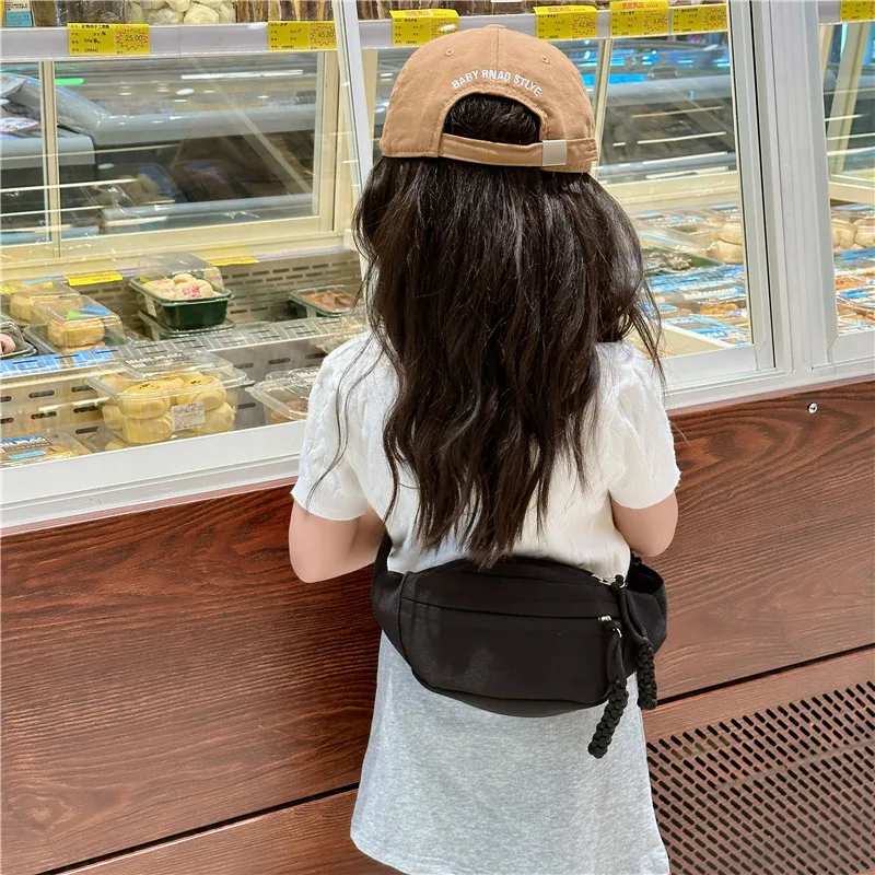 

Kids Boys Small Cute Waterproof Nylon Fanny Pack Crossbody Purse Little Girls Candy Color Waist Bag