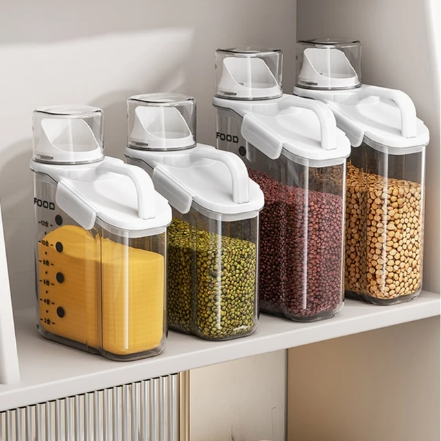 Glass Storage Jar Airtight Food Jars Cereal Canisters Food Storage  Containers for cookie Beans Snacks Spice Pasta - AliExpress