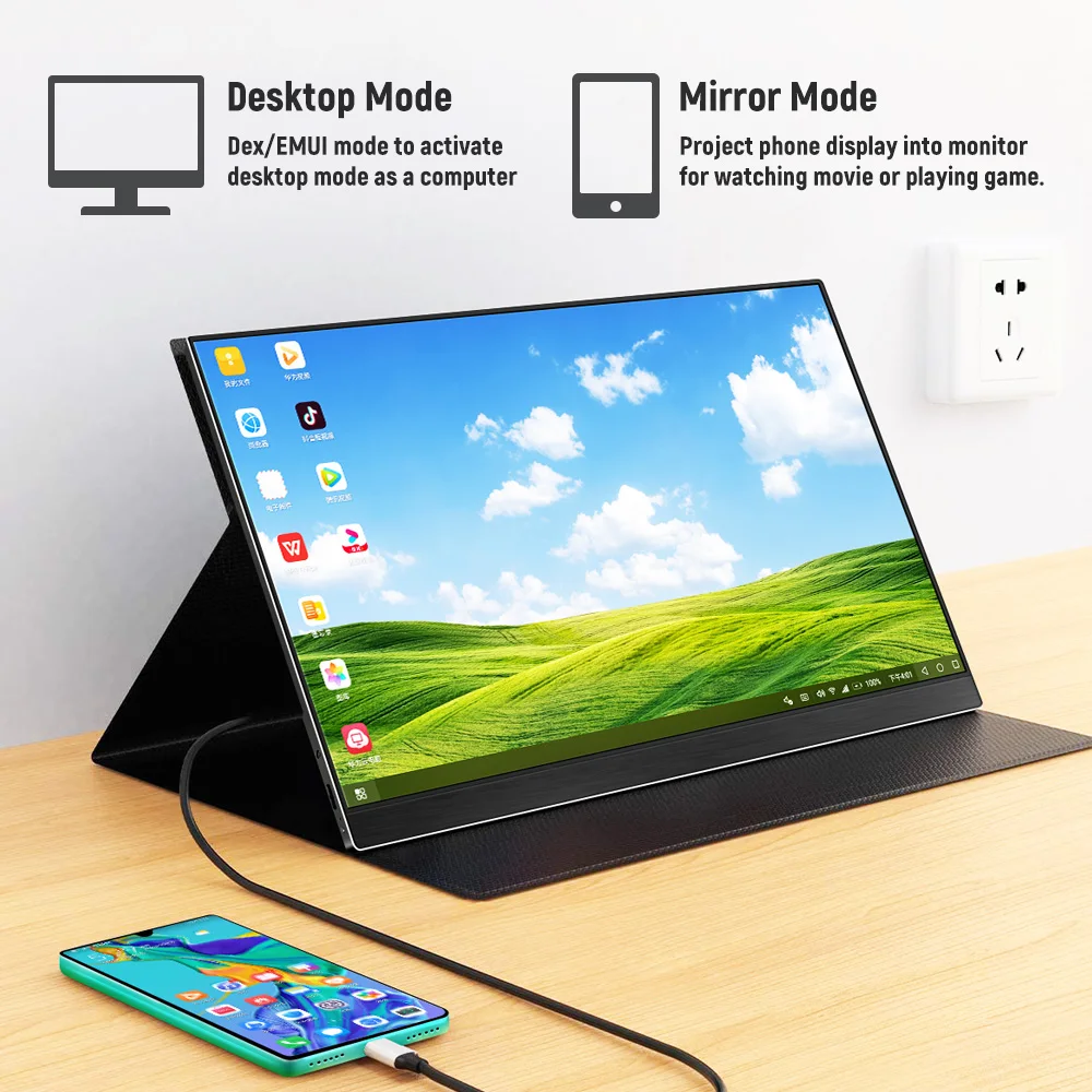 13.3 ġ 1920*1080 IPS ޴    ° ȭ HDMI USB-C ÷ ġ PS5 Xbox ƺ ȵ̵ ȭ Ʈ