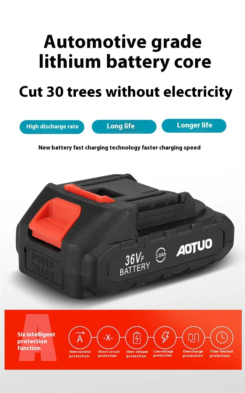 Electric Chain Saw Pruning Cutter Long Pole Chainsaw Garden Pruner Shears By DIY