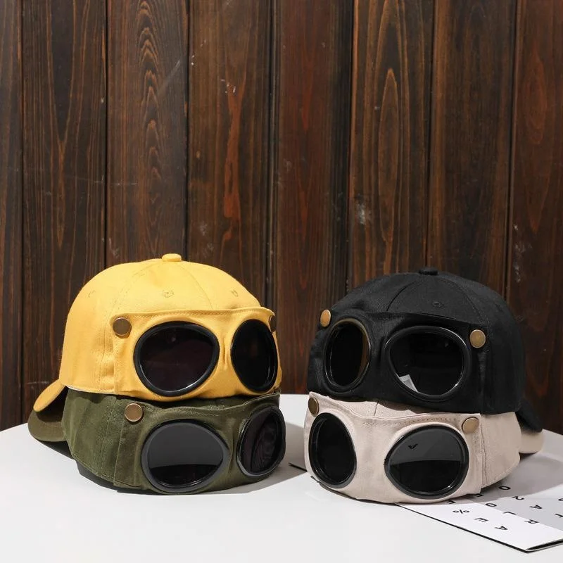 1 Stück Aviator Hat Koreanische Version der trendigen Brille Cap Sonnenbrille Baseball Cap Hip-Hop Persönlichkeit Cool Casual Summer Hat – Detail 4
