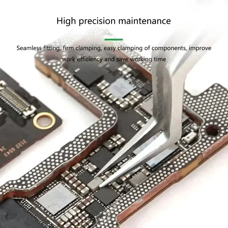 Tin Planting Tweezers Corrosion-Resistant Tools for Soldering and IC Chip Micro-repair Pliers Stainless Steel