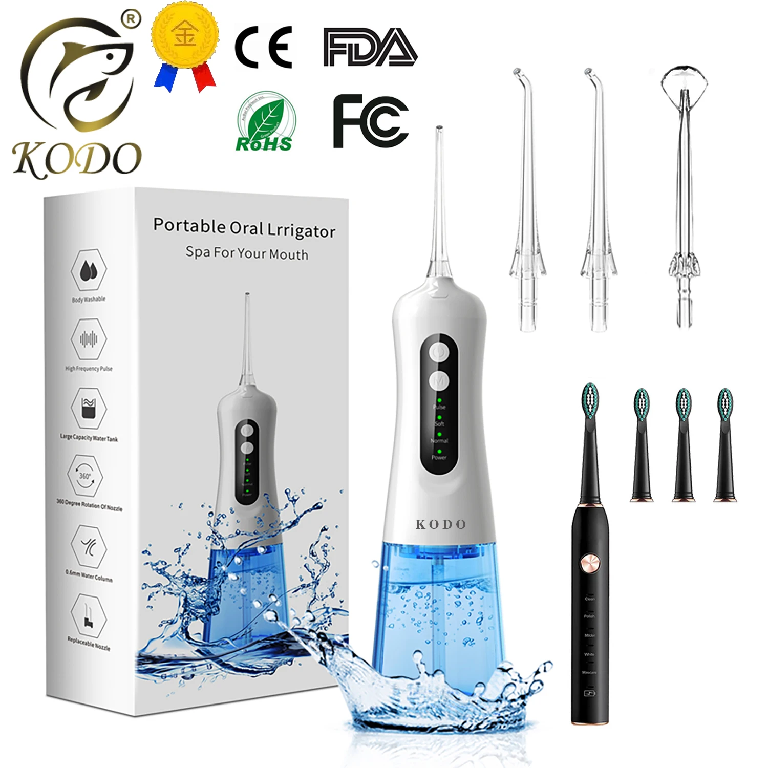 KODO irygator doustny do zębów Flosser irygator wodny USB akumulator przenośny Dental strumień wody pod ciśnieniem 300ML irygador dental dental floss 1 KODO irygator doustny do zębów Flosser irygator wodny USB akumulator przenośny Dental strumień wody pod ciśnieniem 300ML irygador dental dental floss 1