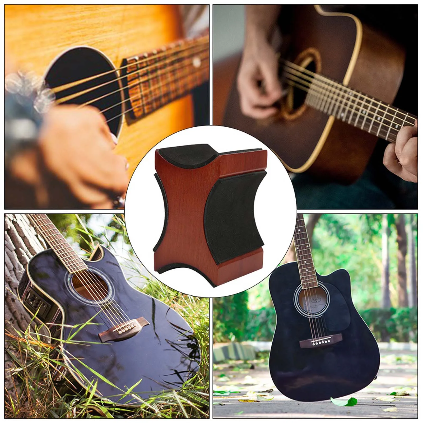 Guitar Neck Rest Support Pillow Mahogany Material Luthier Tool Musical Instrument for Electric Acoustic Guitar Bass Mandolin