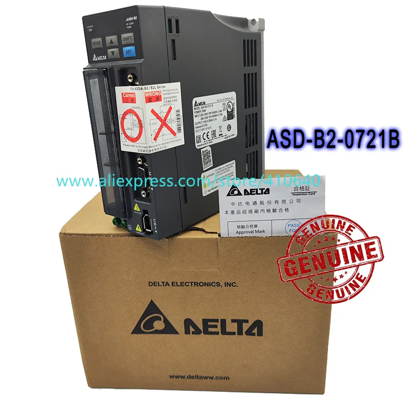 ASD-B2-0721-B 100% GENUINE 750W AC Servo Motor Drive work with AC Servo Motor ECMA-C20807RS