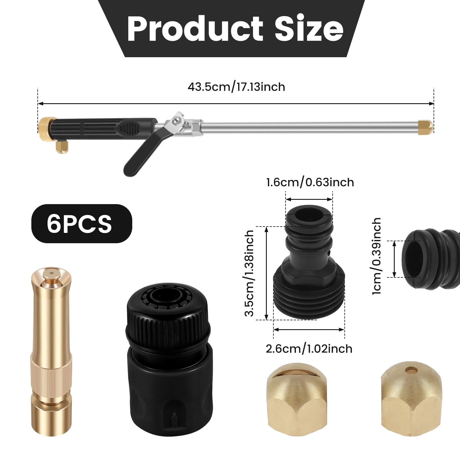 Car High Pressure Water Sprayer Washer Jet Nozzle for Garden Hose Power Washer Wand Hydro Jet High Pressure Washer Tools Car Was 2