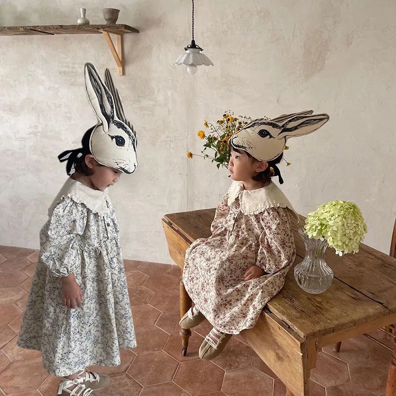 Autumn Floral Girls Dress Kids Clothing