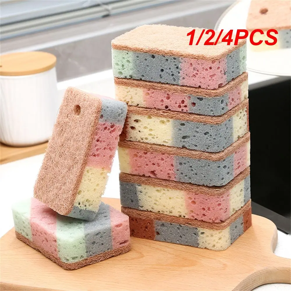 4PCS Kitchen Cleaning Spongs Double-sided Dish Pot Washing Sponges  Household Scouring Pad Wipe Dishwashing Sponge Kitchen Tools - AliExpress