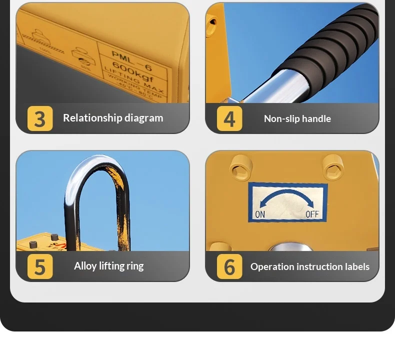 Permanenter Magnetischer Hebeträger Schwerlast-Magnet Hebewerkzeug Magnetischer Kranheber Starke Magnetische Hebeklemme für Stahlplatten – Detail 2
