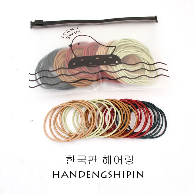50pcs/100pcs/bag Hair Accessories Women Rubber Bands Scrunchies Elastic Hair Bands Girls Headband Decorations Ties Gum for Hair Colorful-100pcs