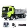 RTR LESU 1/14 Scale RC Hydraulic Dump Truck Model FMX Cabin 8X8 Metal Chassis Dumper with Lights Sounds Battery Toy THZH1960 1