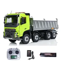 RTR LESU 1/14 Scale RC Hydraulic Dump Truck Model FMX Cabin 8X8 Metal Chassis Dumper with Lights Sounds Battery Toy THZH1960 1
