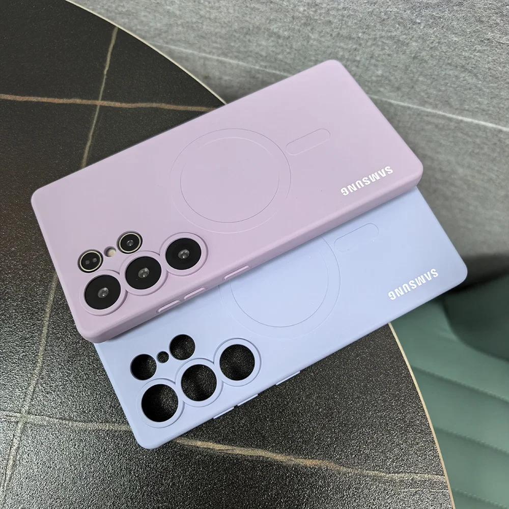 Magnetic Liquid Silicone Case with Magsafe Compatibility - Soft Back Cover