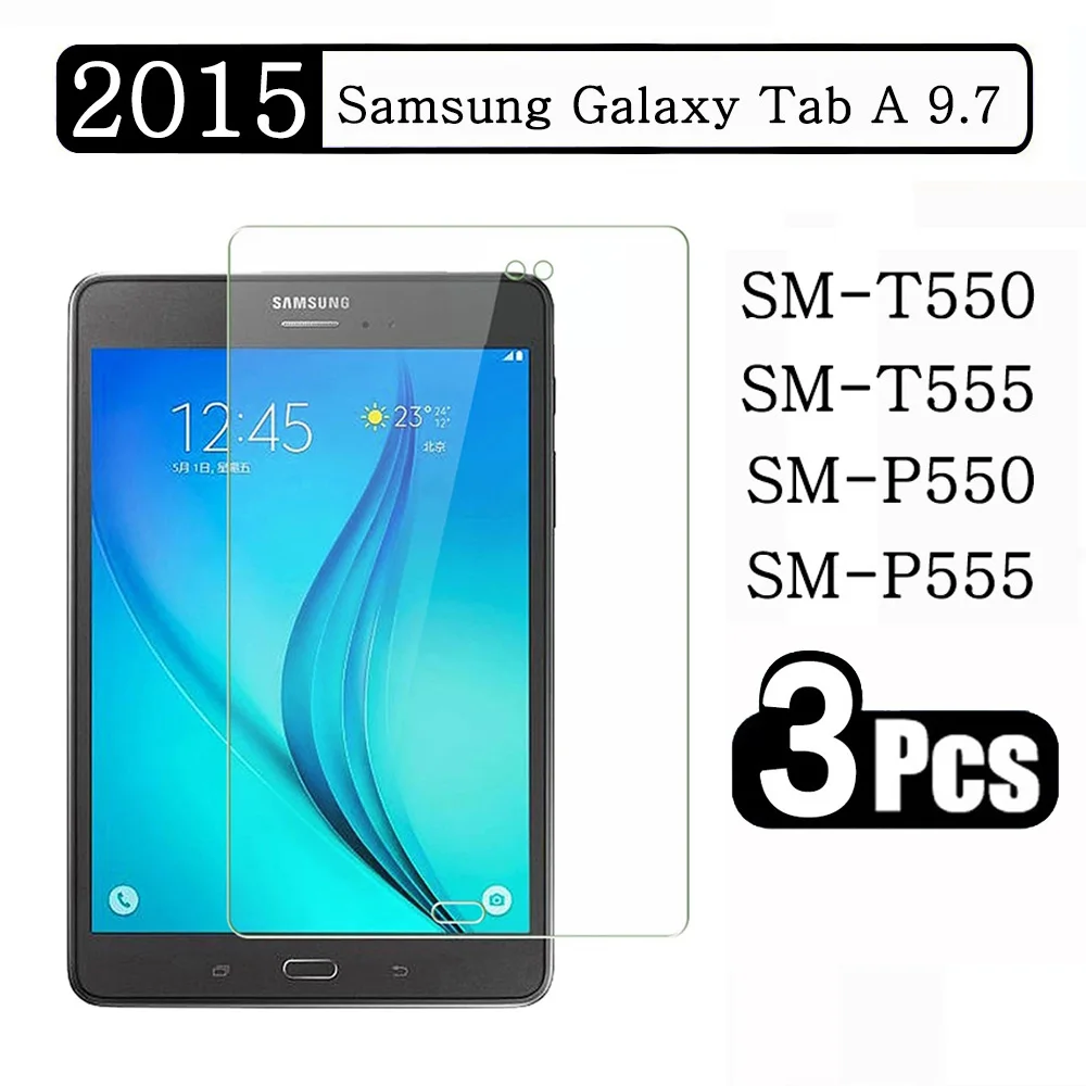 

(3 Packs) Tempered Glass For Samsung Galaxy Tab A 9.7 & S Pen 2015 SM-P550 SM-P555 SM-T550 SM-T555 Tablet Screen Protector Film